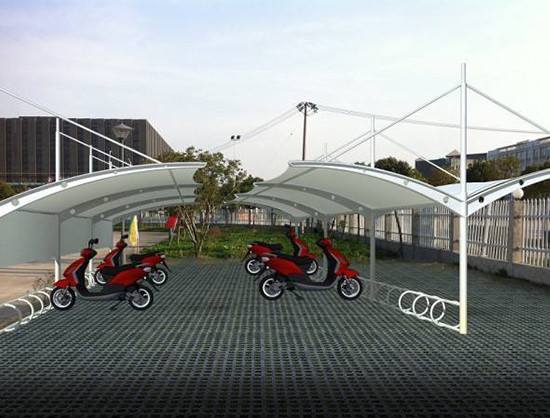 江苏膜结构自行车棚